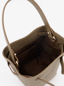 Longchamp Women's Le Smart Leather Bucket Bag Green