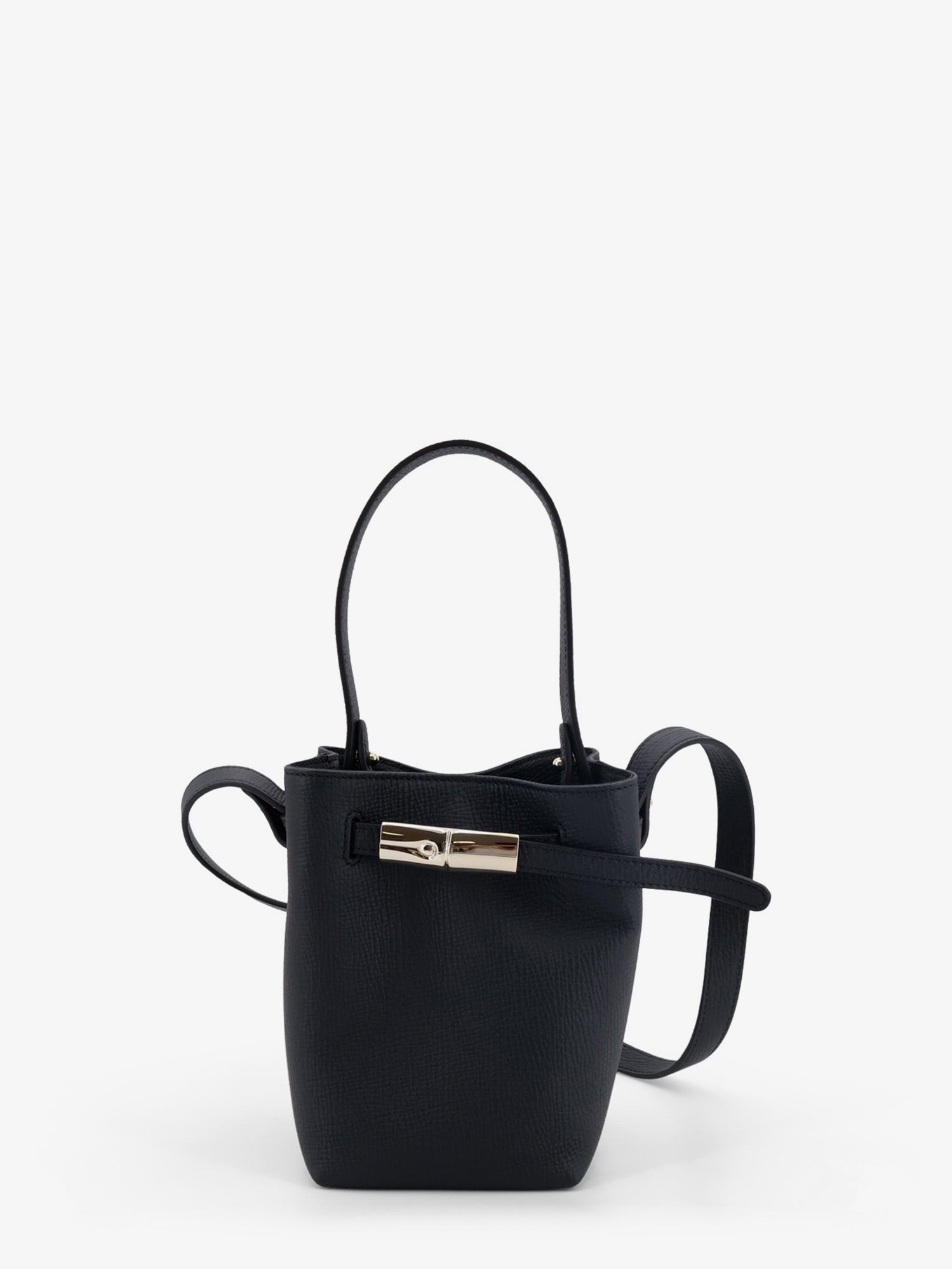 Longchamp Women's Le Smart Leather Bucket Bag Black
