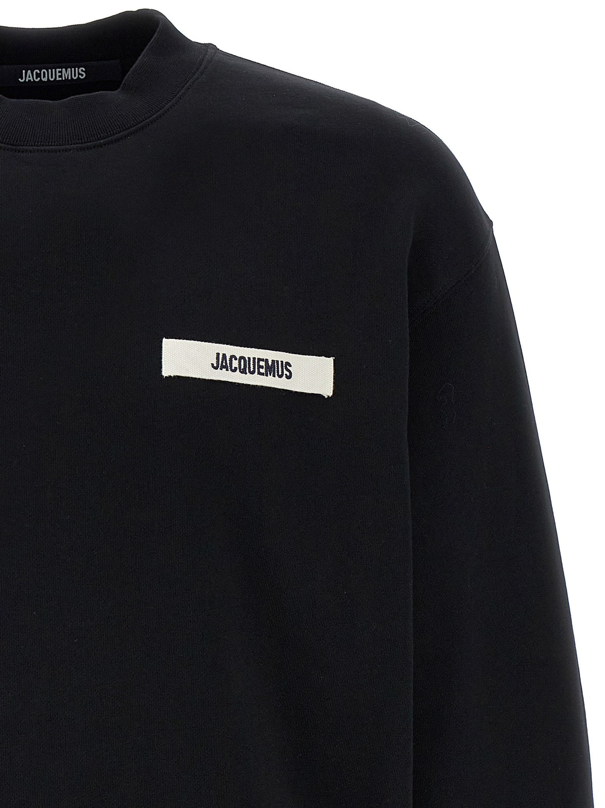 JACQUEMUS Le Sweatshirt Gros Grain Sweatshirt Black, view 3