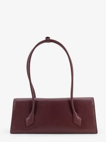 ALAÏA Women's Le Teckel Flap Leather Handbag Red