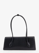ALAÏA Women's Le Teckel Flap Leather Handbag Black, view 2