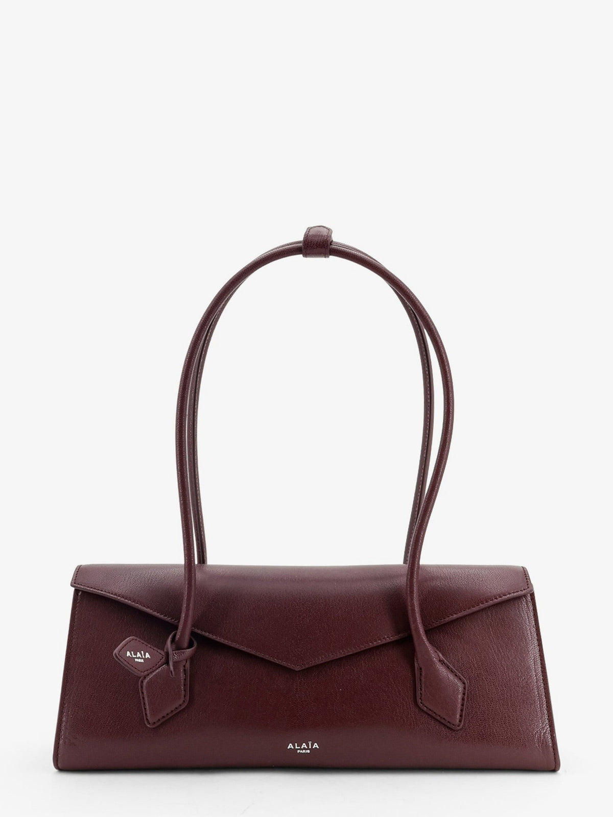 ALAÏA Women's Le Teckel Flap Leather Handbag Red
