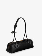 ALAÏA Women's Le Teckel Leather Shoulder Bag Black, view 4
