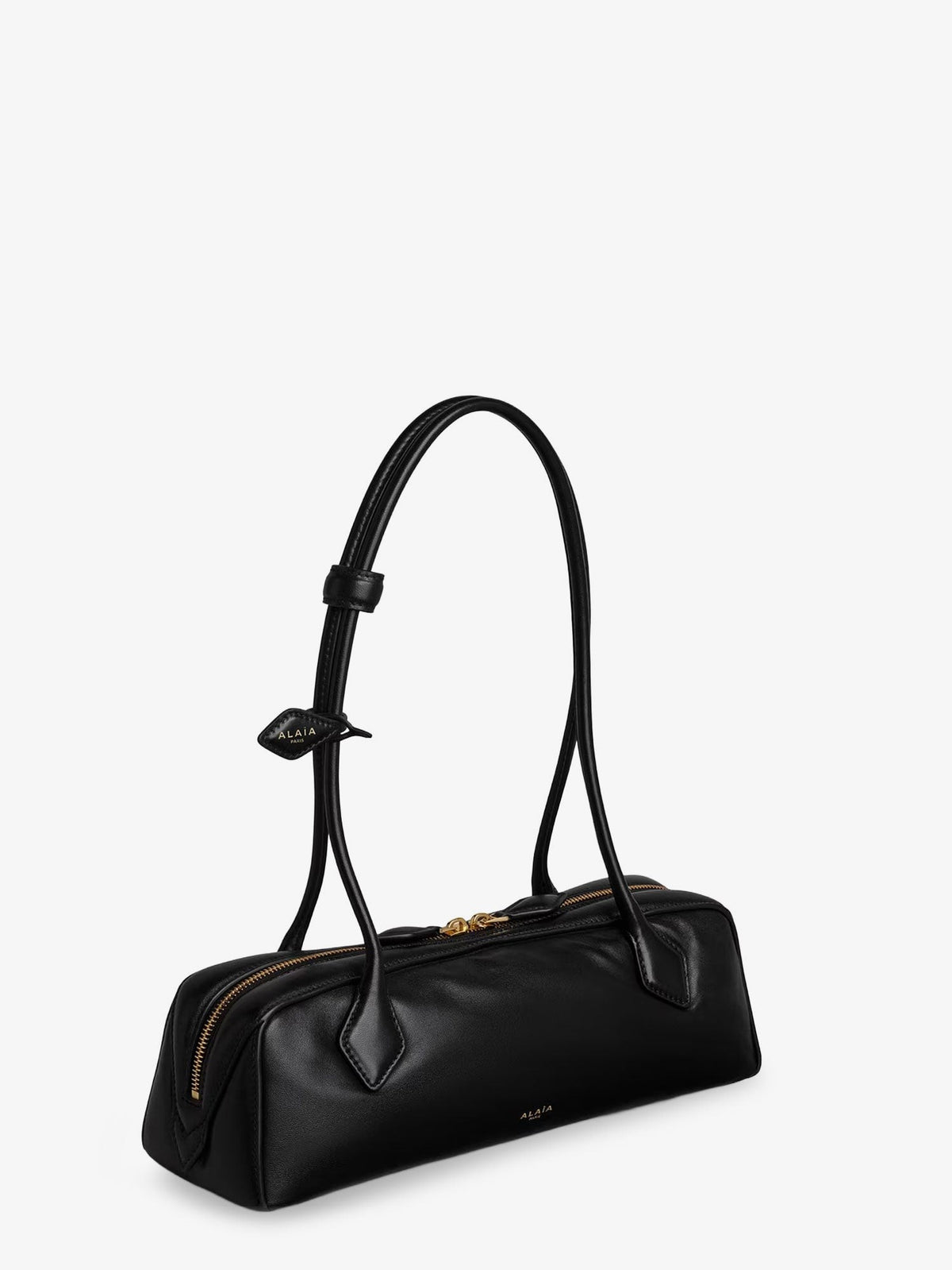 ALAÏA Women's Le Teckel Leather Shoulder Bag Black, view 4