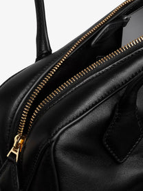 ALAÏA Women's Le Teckel Leather Shoulder Bag Black, view 5