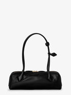 ALAÏA Women's Le Teckel Leather Shoulder Bag Black, view 3