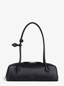ALAÏA Women's Le Teckel Medium Leather Shoulder Bag Black
