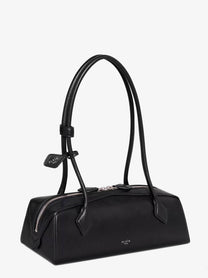 ALAÏA Women's Le Teckel Medium Leather Shoulder Bag Black