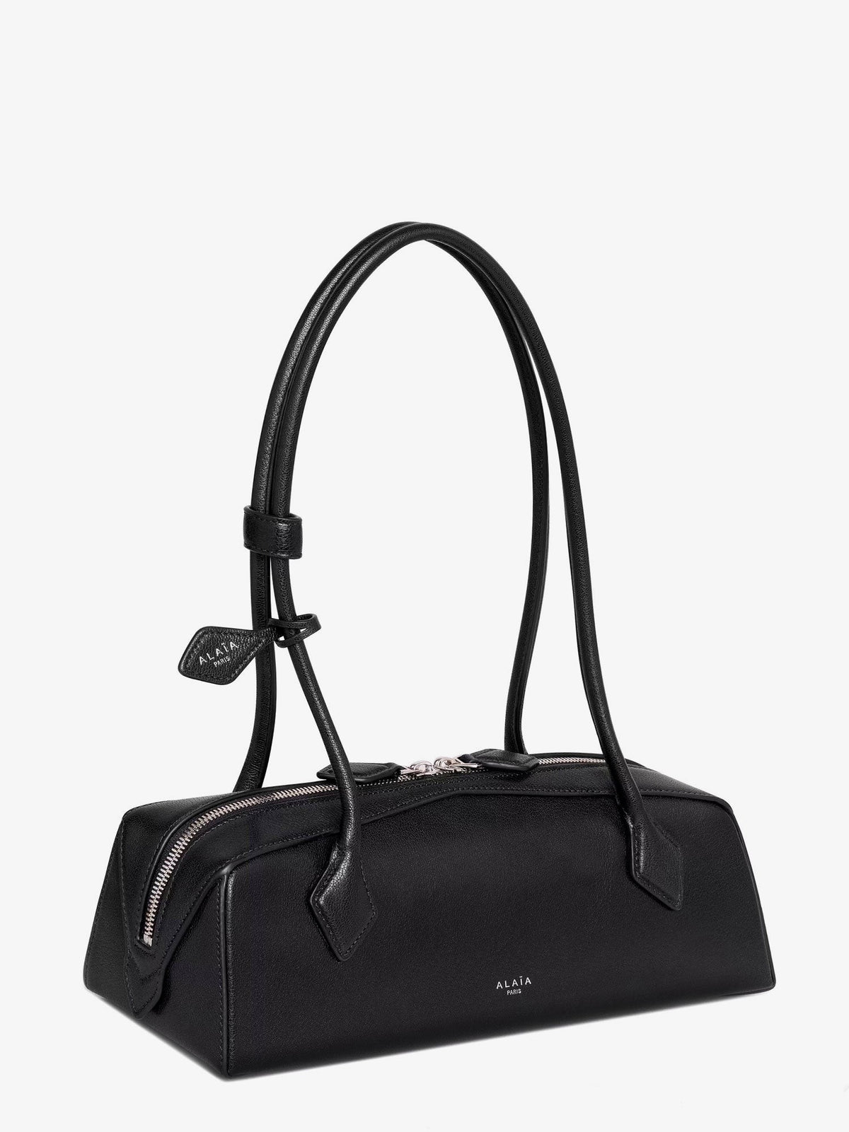 ALAÏA Women's Le Teckel Medium Leather Shoulder Bag Black, view 4