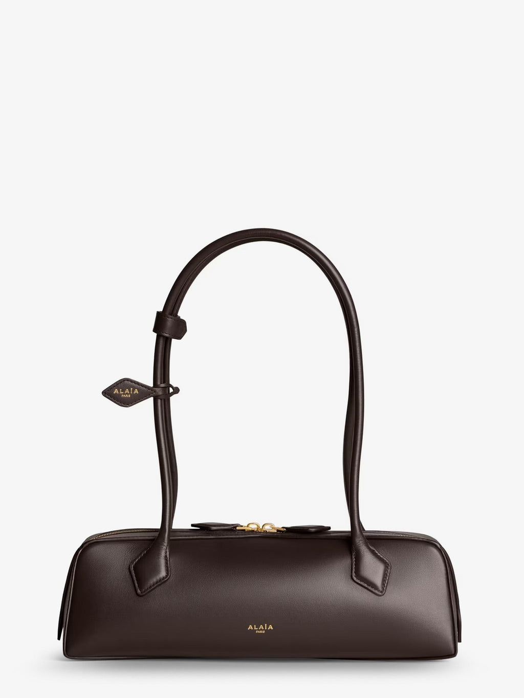 ALAÏA Women's Le Teckel Medium Leather Shoulder Bag Brown