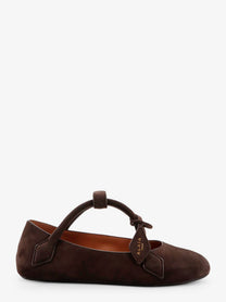 ALAÏA Women's Le Teckel Suede Ballet Flats Brown