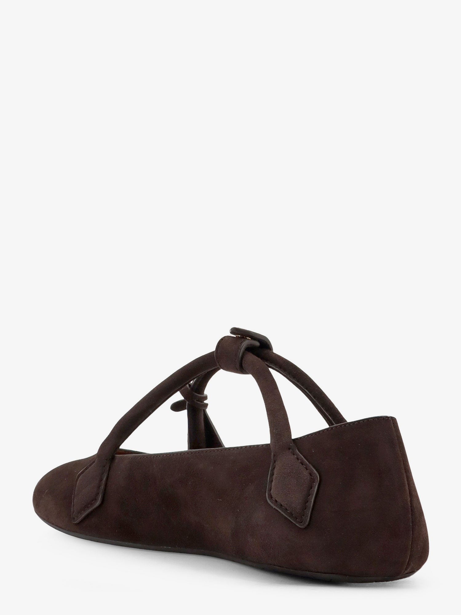 ALAÏA Women's Le Teckel Suede Ballet Flats Brown