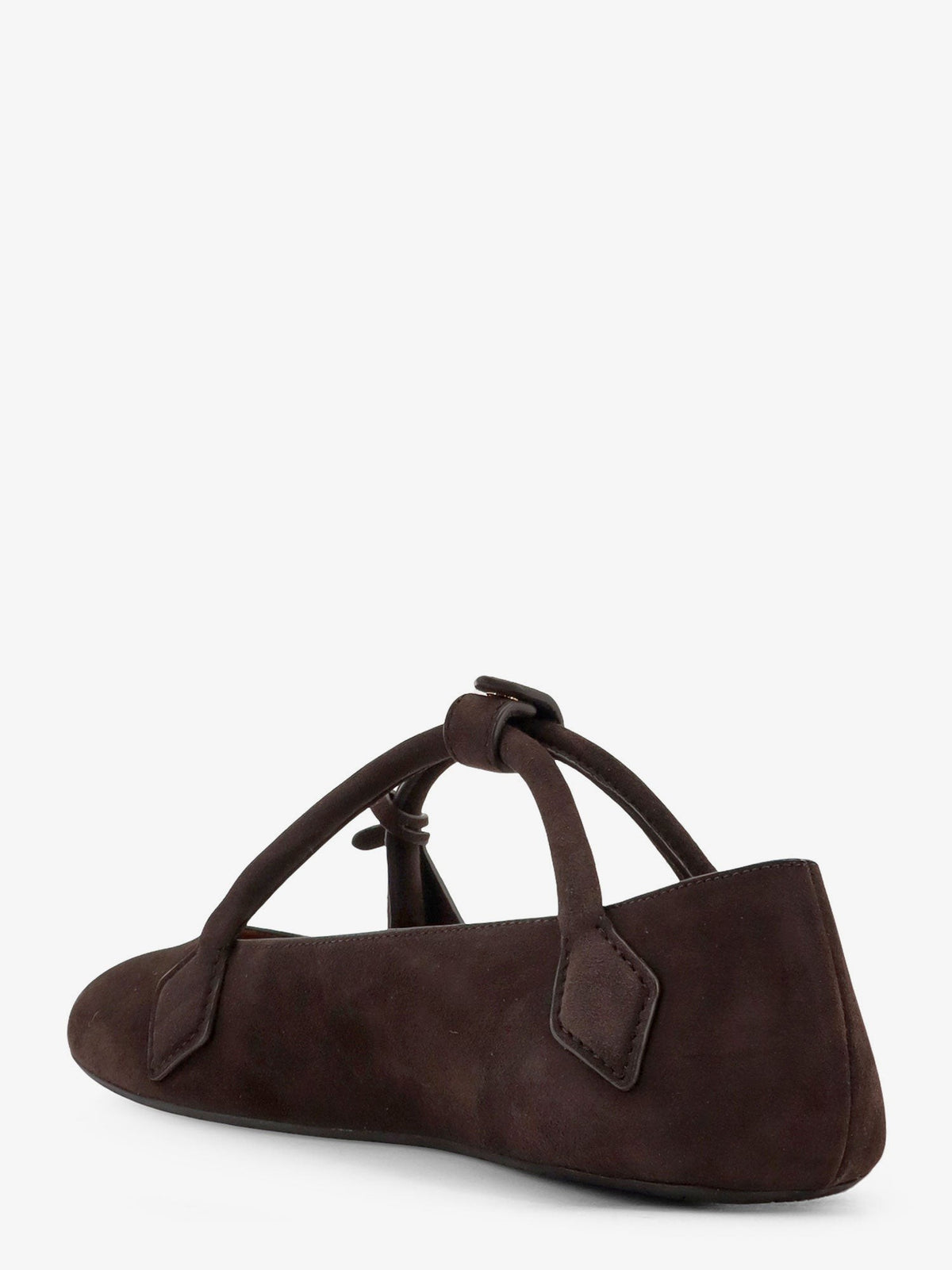 ALAÏA Women's Le Teckel Suede Ballet Flats Brown, view 4