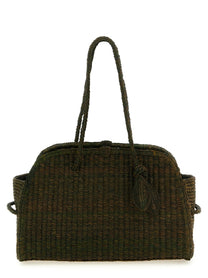 JACQUEMUS Le Turismo Raphia Shopping Bag Green