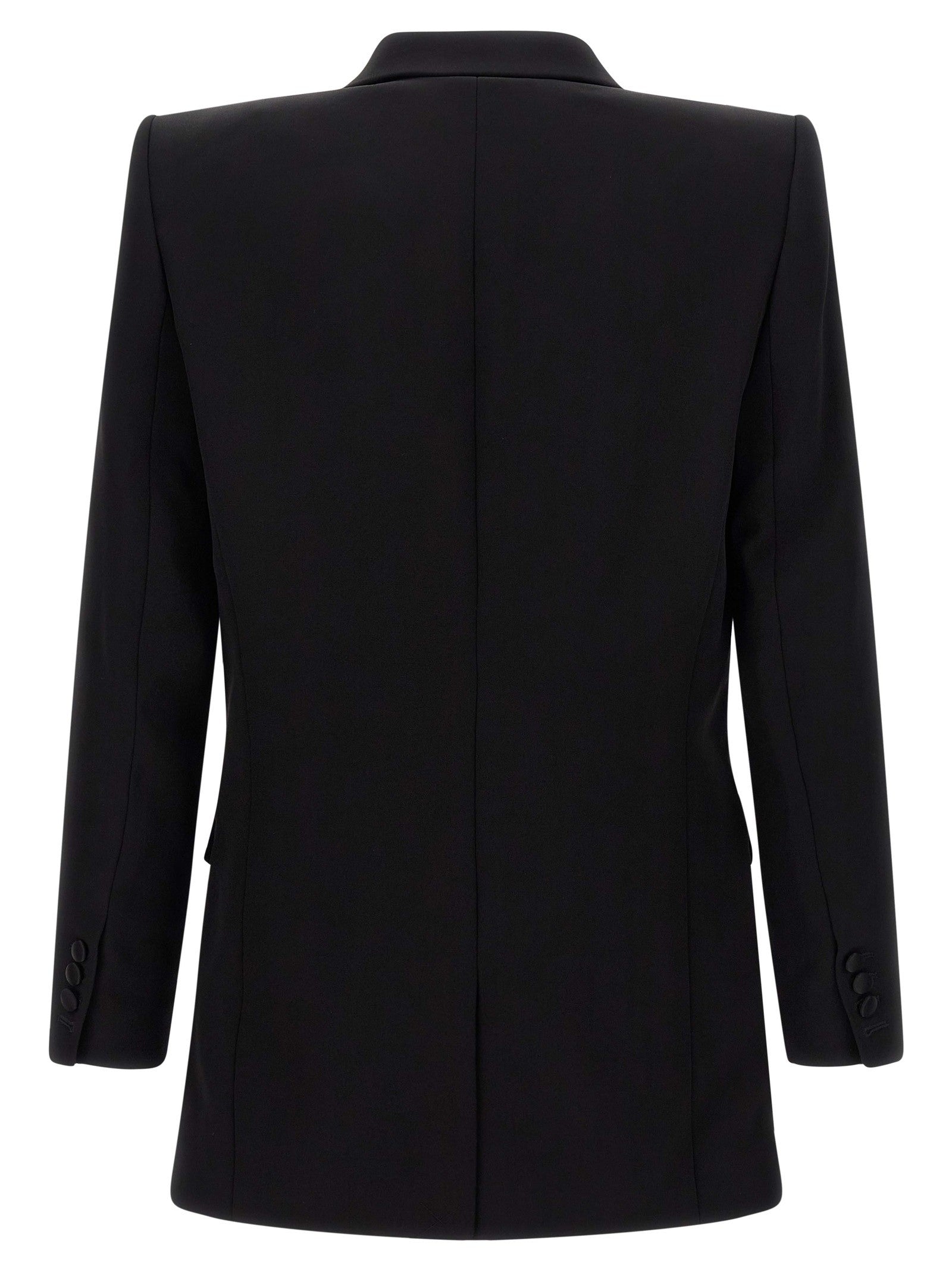 Balmain Leaf Embroidery Blazer Black