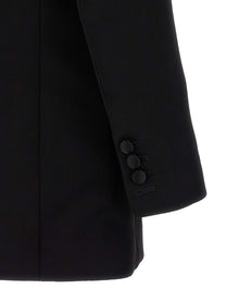 Balmain Leaf Embroidery Blazer Black