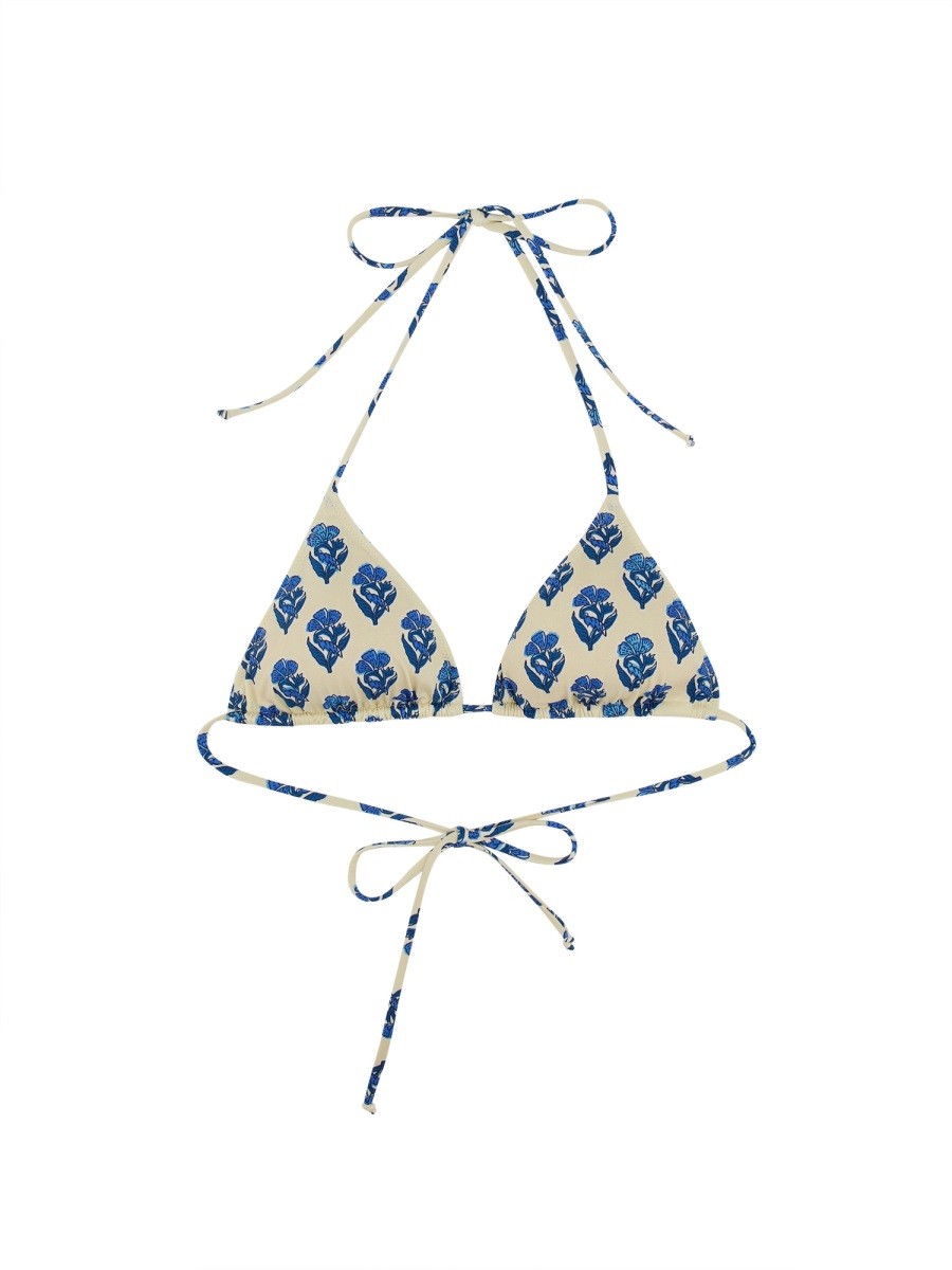 Mc2 Saint Barth Women's Leah Bikini Top Blue Mc2 Saint Barth