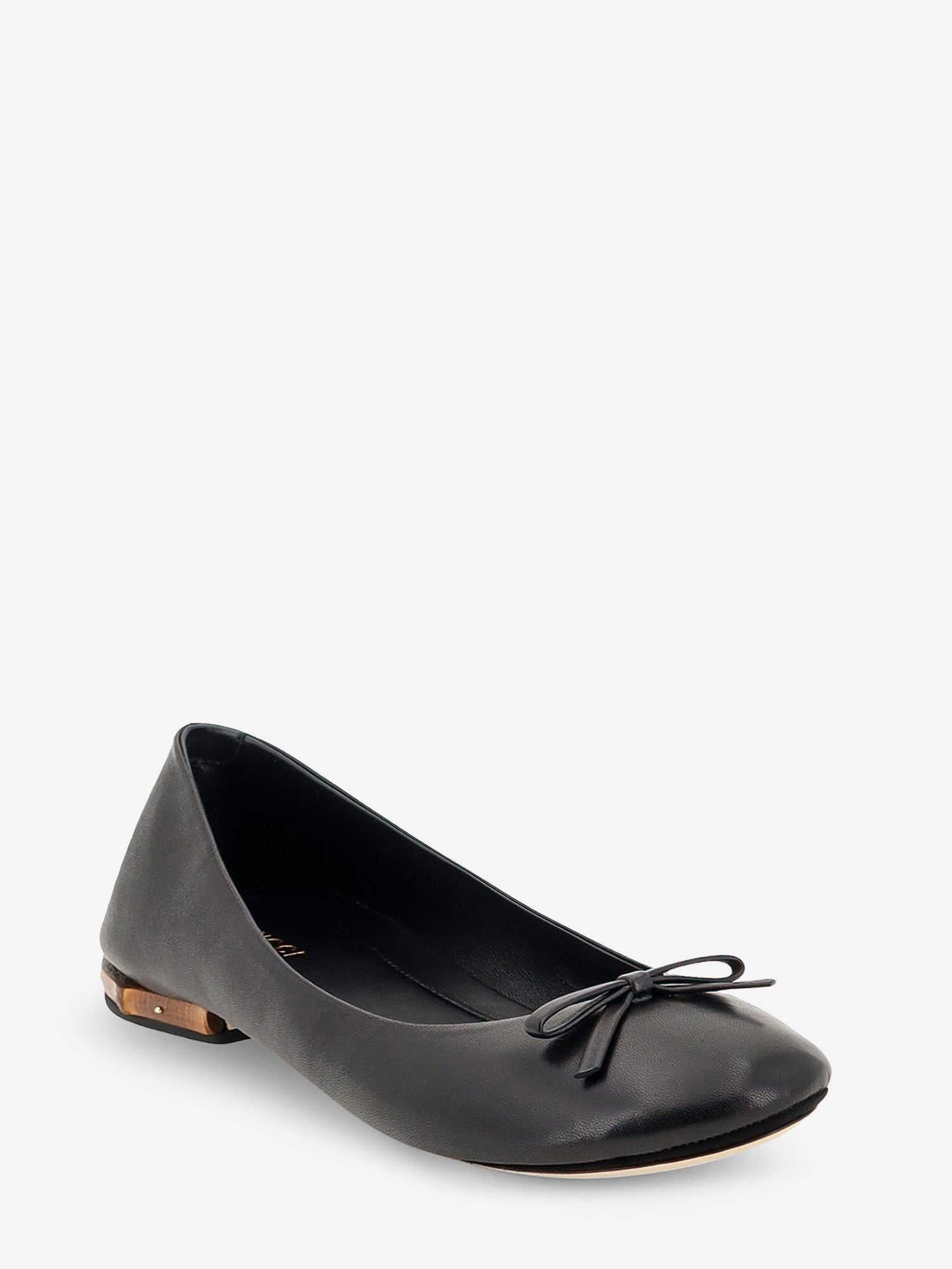 Gucci Women's Leather and Bamboo Ballrinas Black