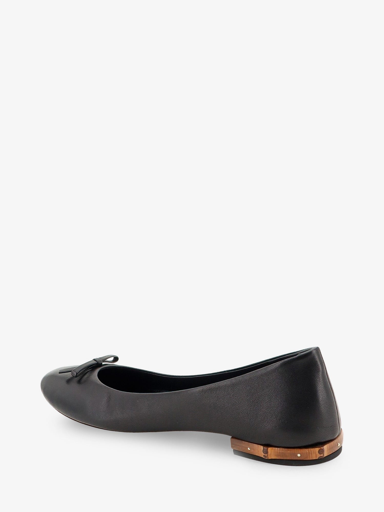 Gucci Women's Leather and Bamboo Ballrinas Black