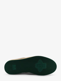 Gucci Women's Leather and GG Supreme Fabric Low Top Screener Sneakers Beige