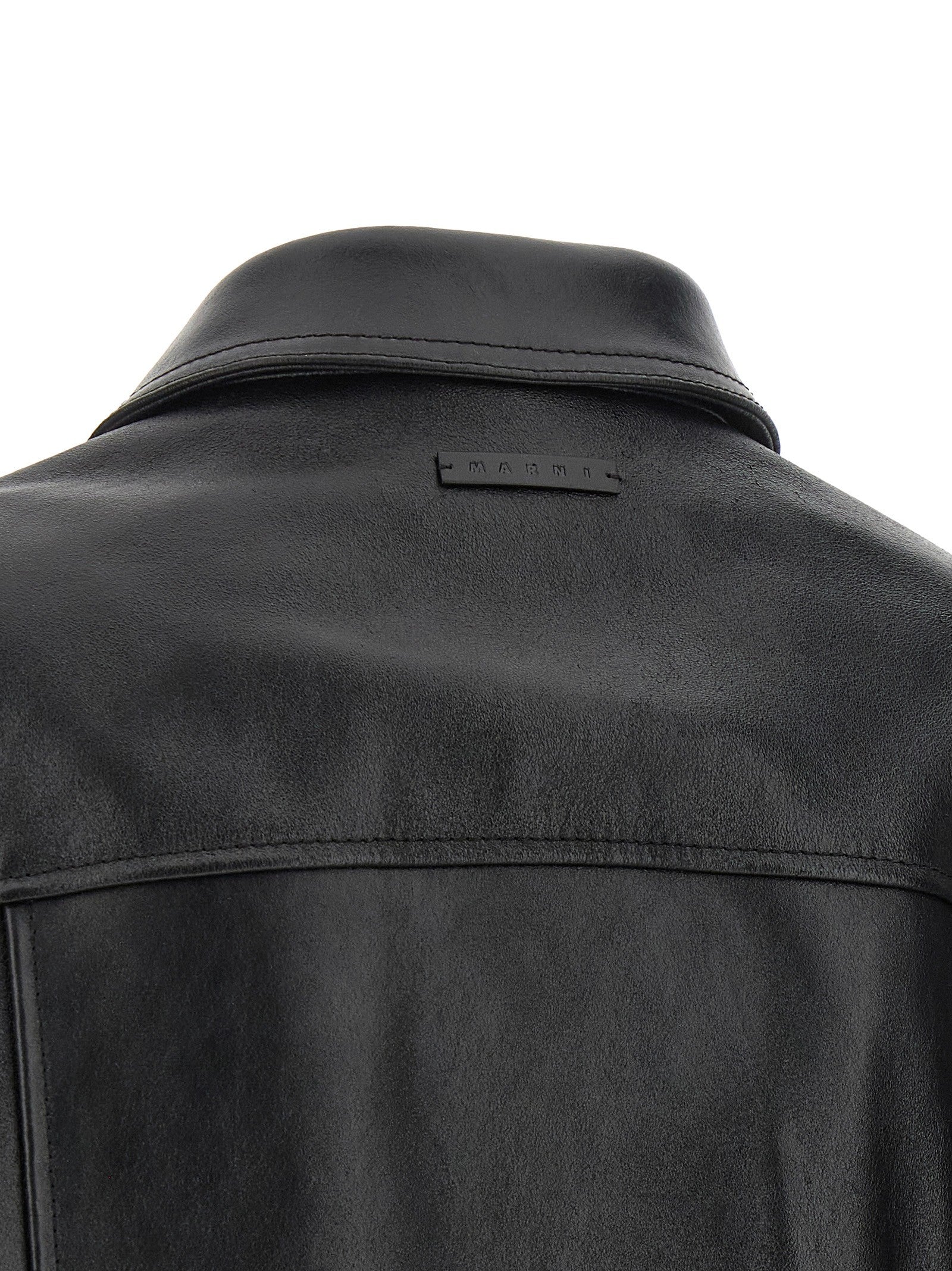 Marni Leather and Suede Jacket Black