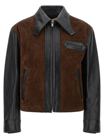 Marni Leather and Suede Jacket Black