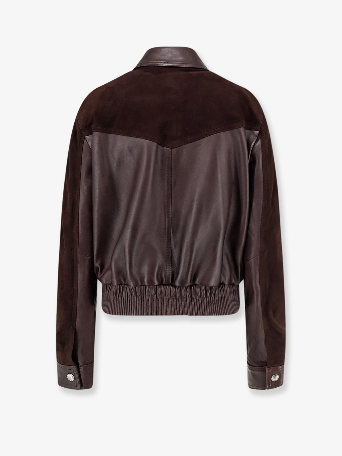 Versace Women's Leather and Suede Jacket Brown, view 2