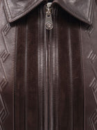 Versace Women's Leather and Suede Jacket Brown, view 3