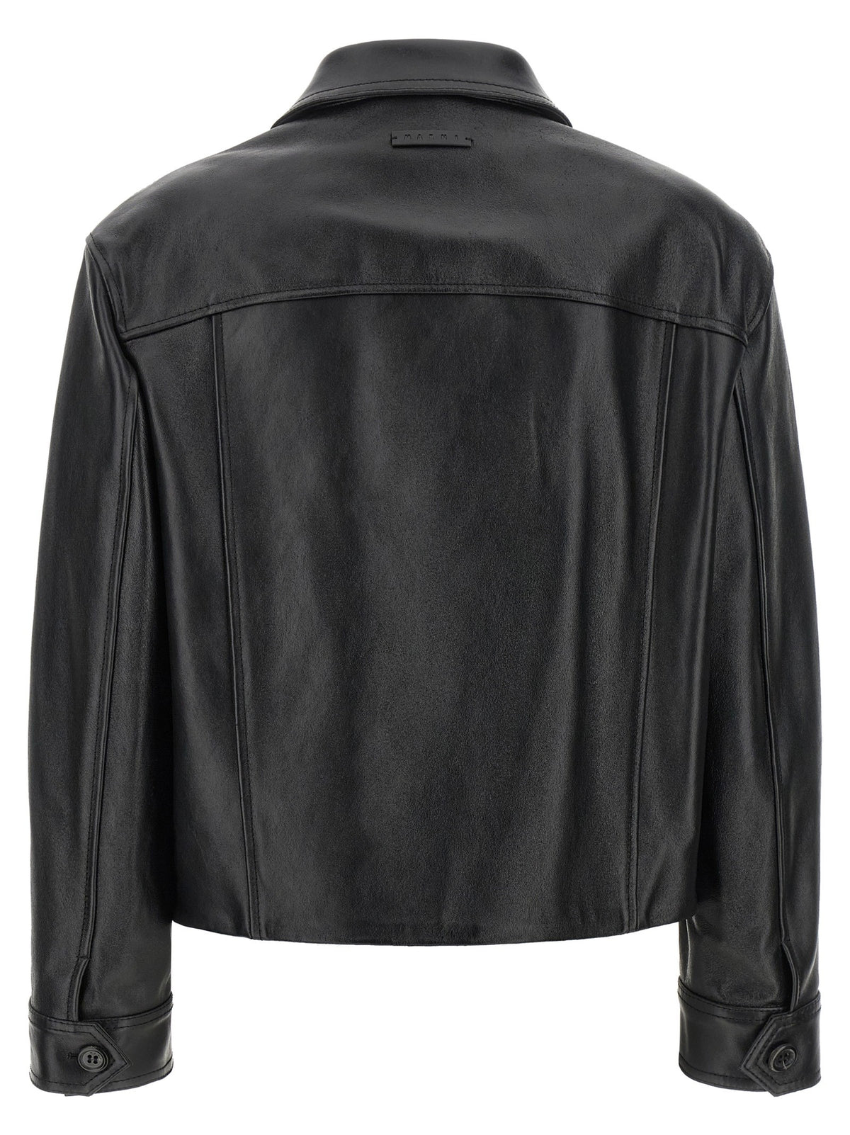 Marni Leather and Suede Jacket Black