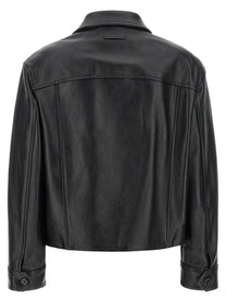 Marni Leather and Suede Jacket Black