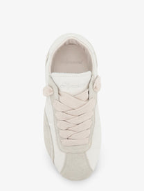 Represent Men's Leather and Suede Sneakers White