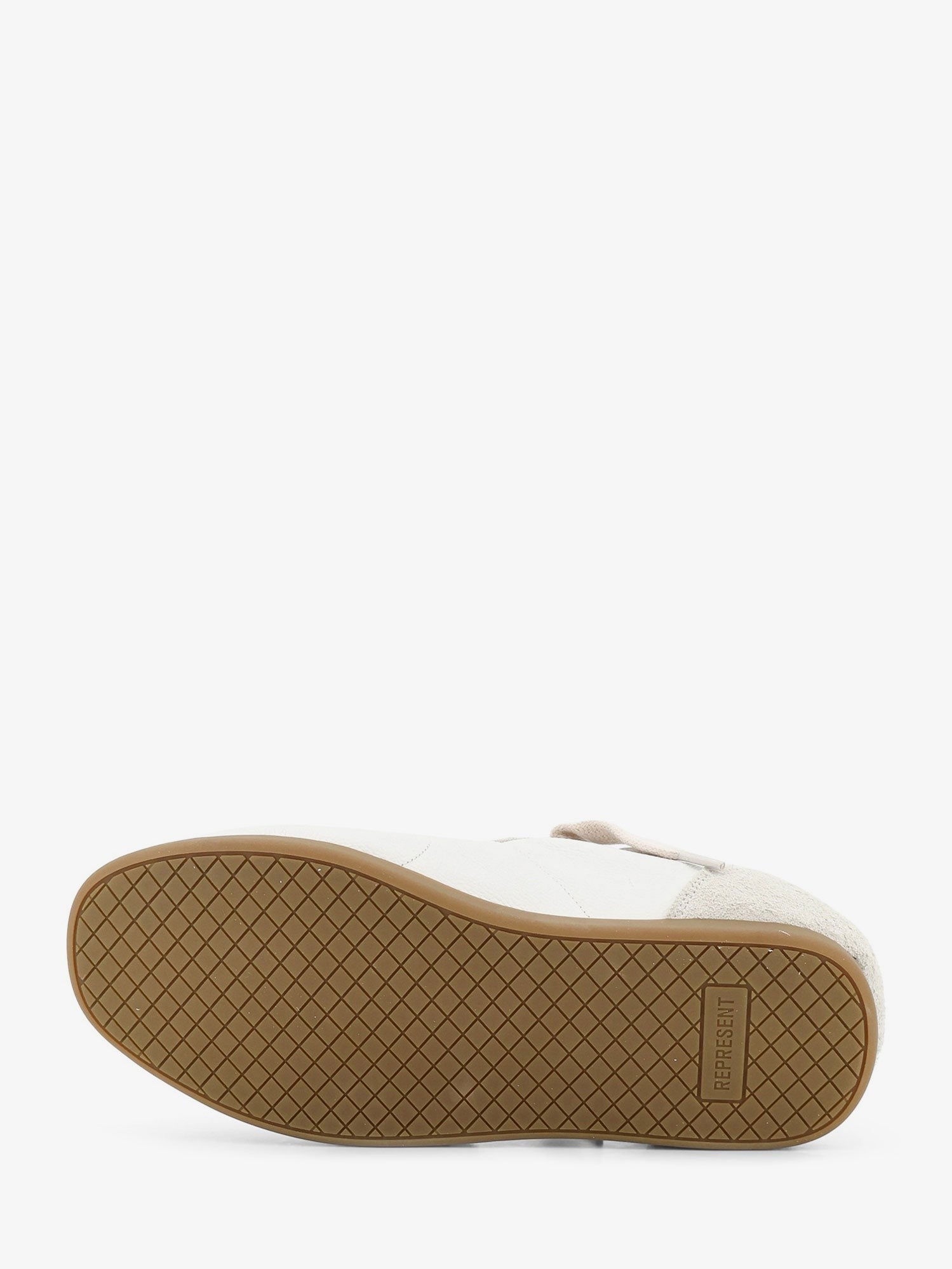 Represent Men's Leather and Suede Sneakers White