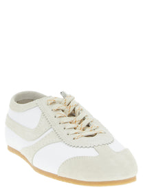 Dries Van Noten Leather and Suede Sneakers Beige