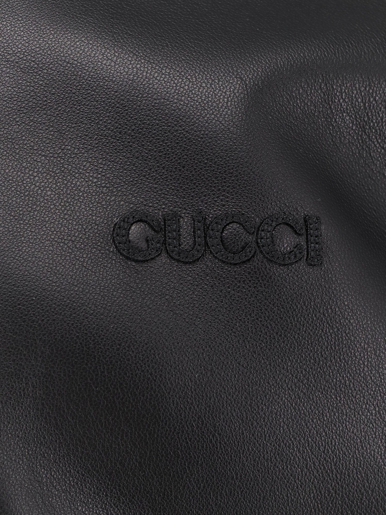 Gucci Men's Leather and Wool Jacket Black