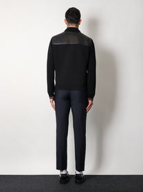 Gucci Men's Leather and Wool Jacket Black