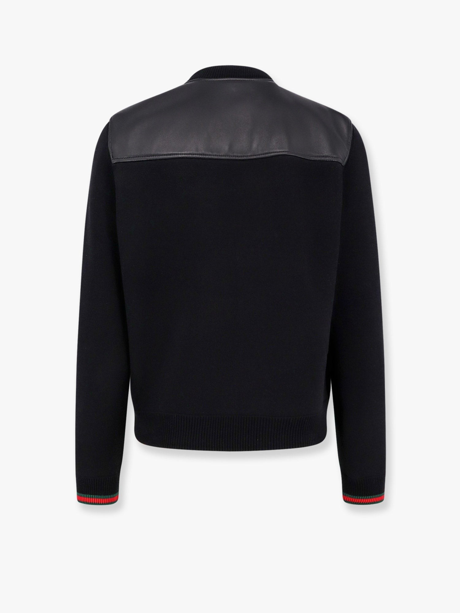 Gucci Men's Bimaterial Bomber Jacket Black