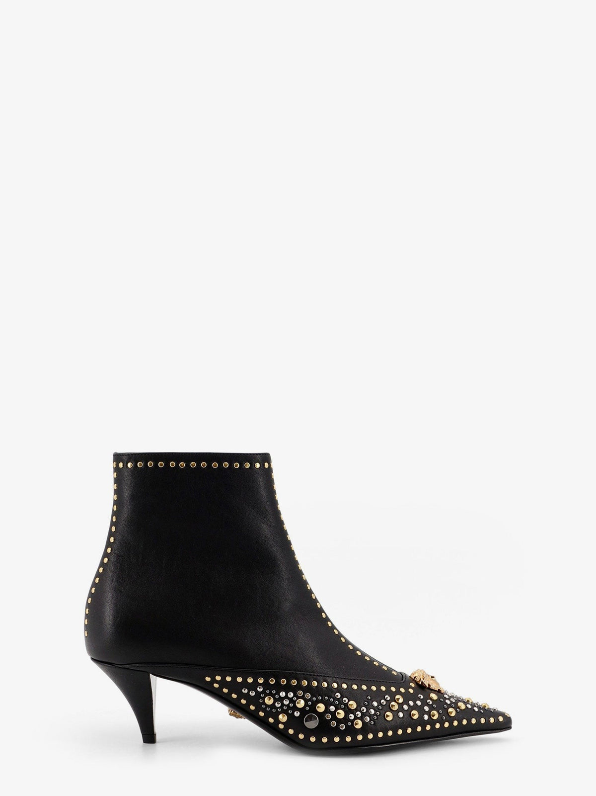 Versace Women's Leather Ankle Boots Black
