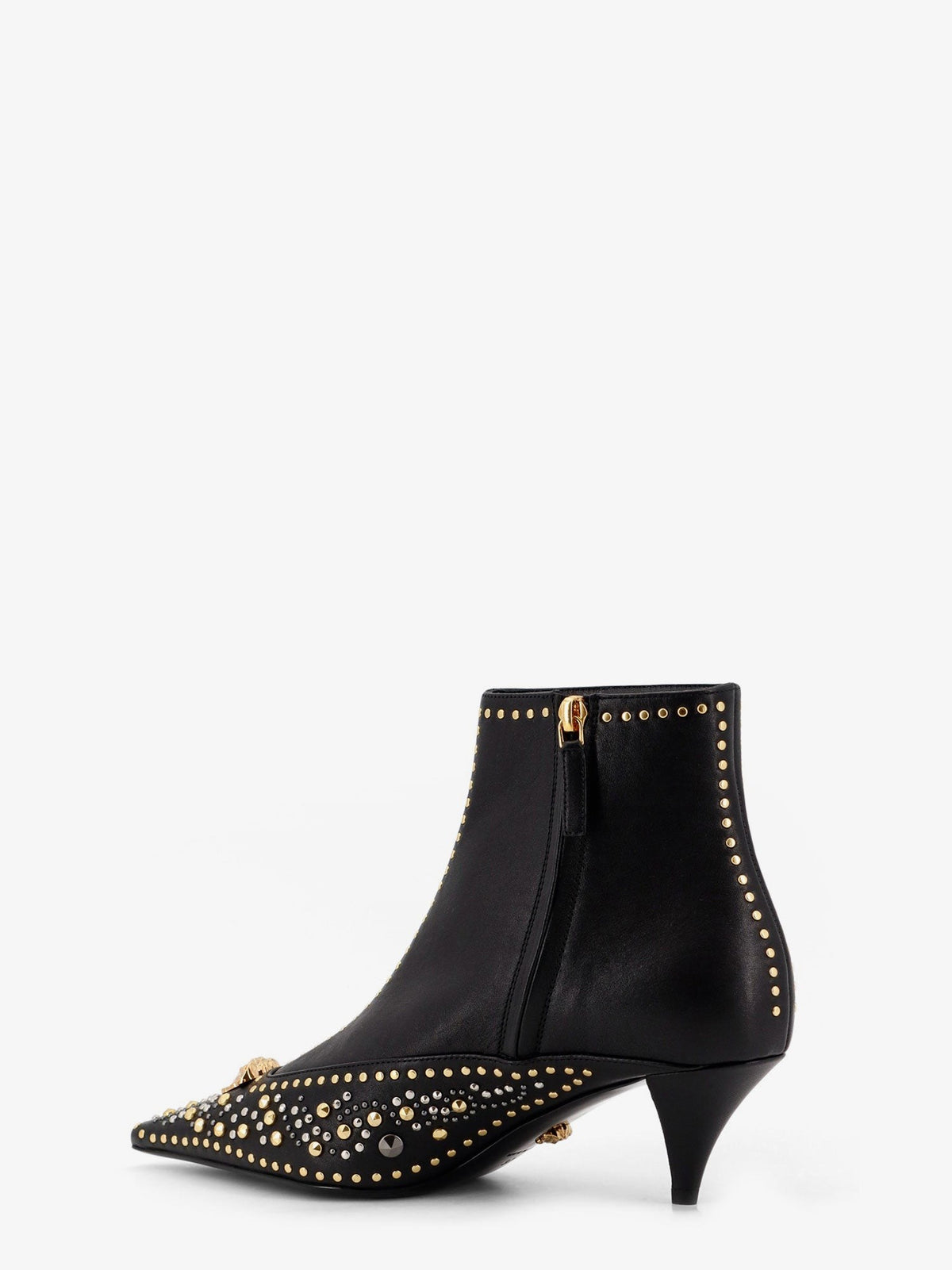 Versace Women's Leather Ankle Boots Black