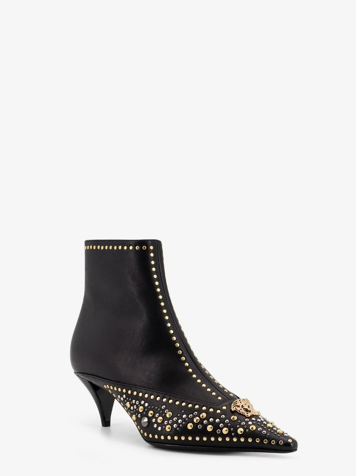 Versace Women's Leather Ankle Boots Black
