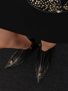 Versace Women's Leather Ankle Boots Black