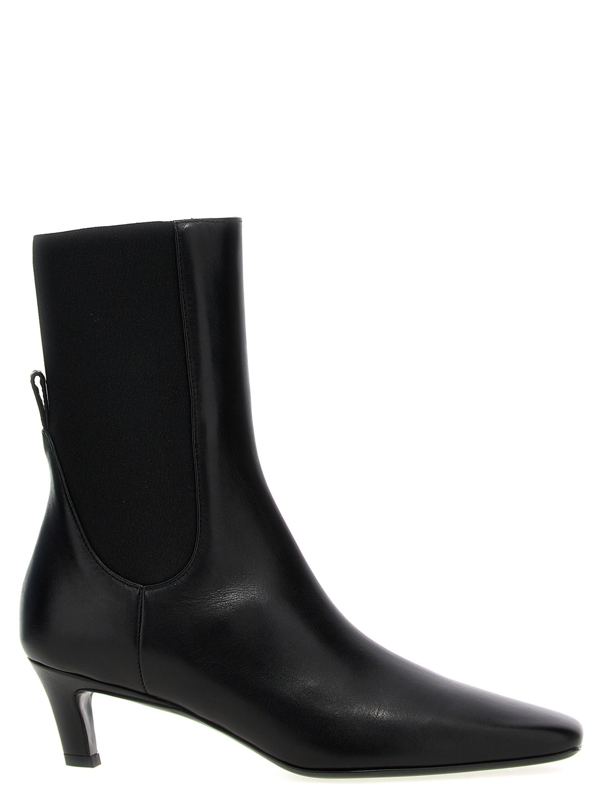 Toteme Leather Ankle Boots Black