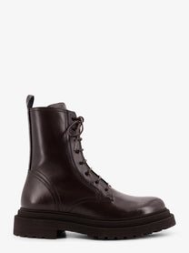 Brunello Cucinelli Women's Leather Ankle Boots Gold Brunello Cucinelli