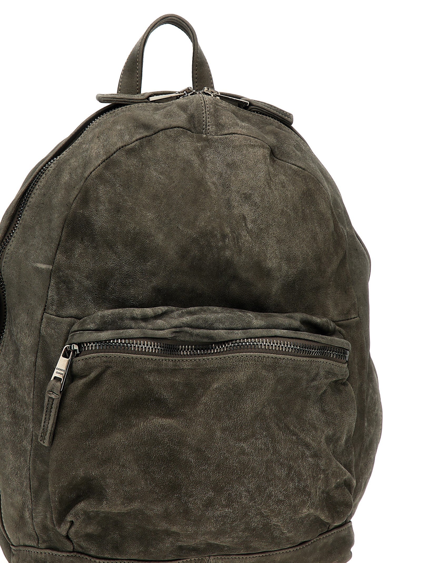 Giorgio Brato Leather Backpack Grey