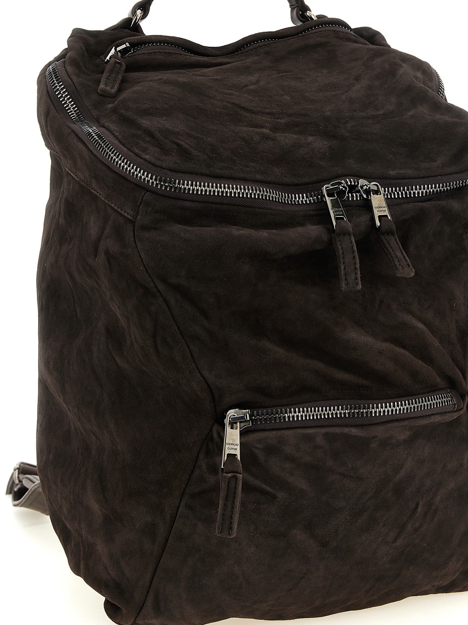 Giorgio Brato Leather Backpack Brown