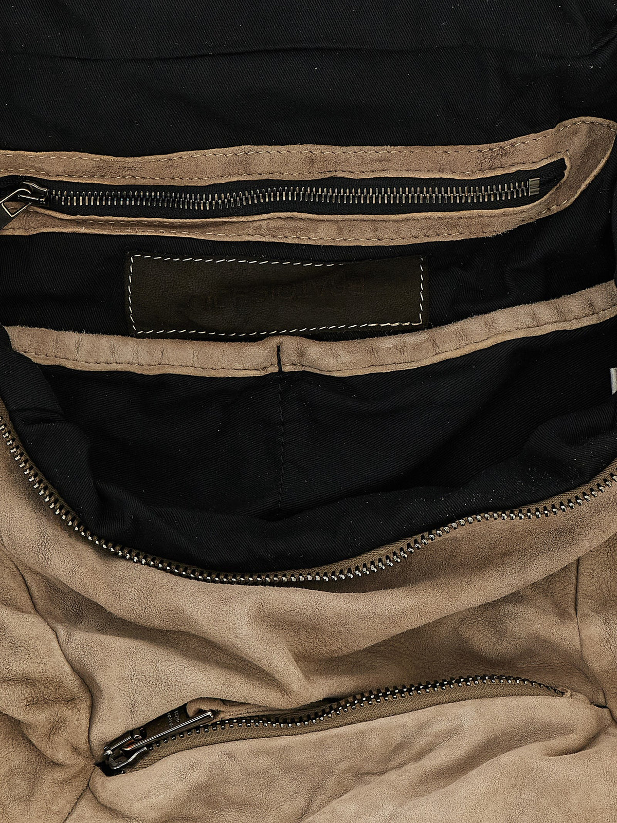 Giorgio Brato Leather Backpack Beige, view 4