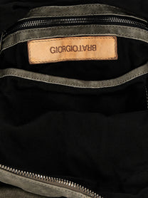 Giorgio Brato Leather Backpack Grey