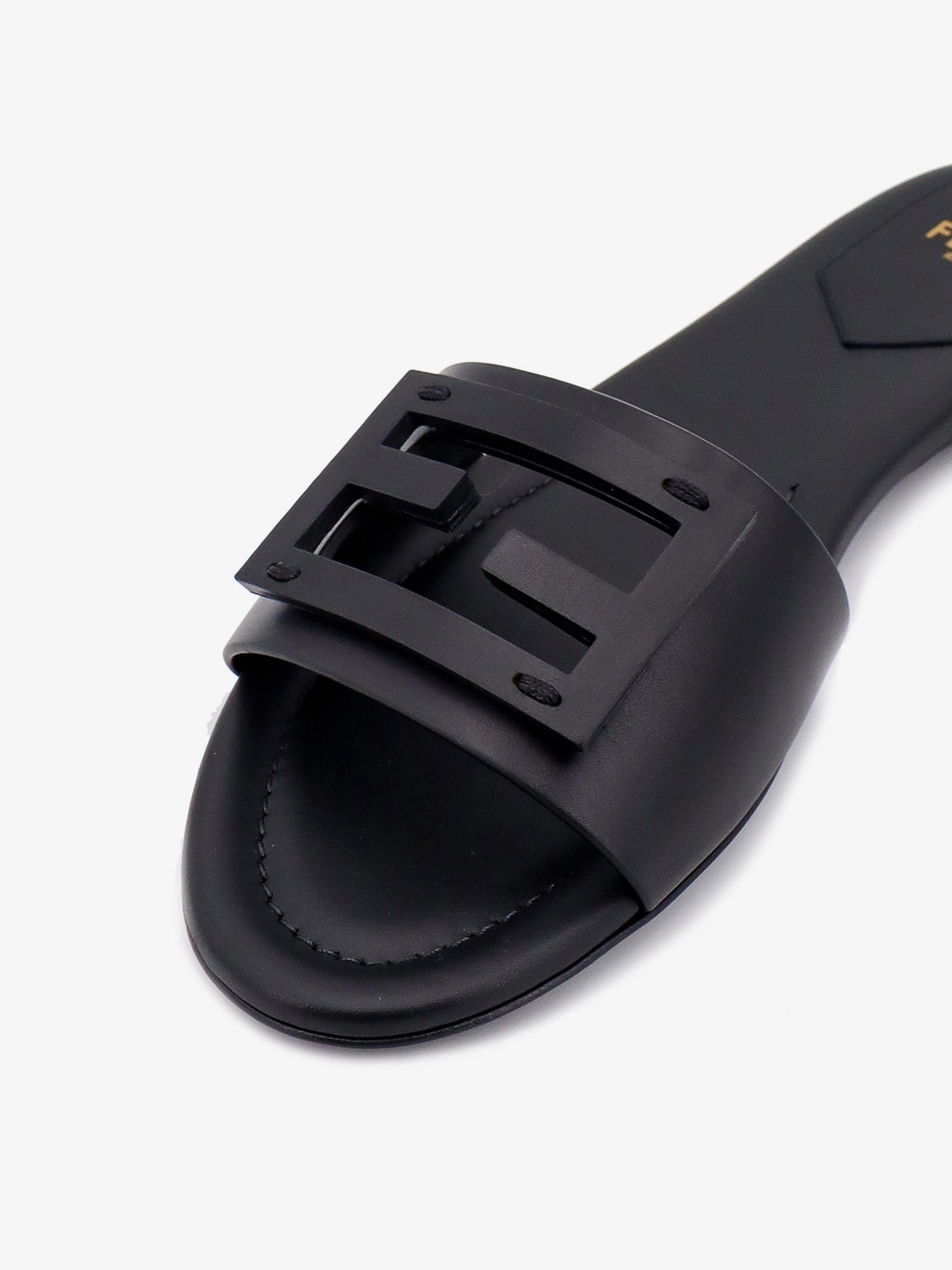 Fendi Women's Leather Baguette Sandals Black