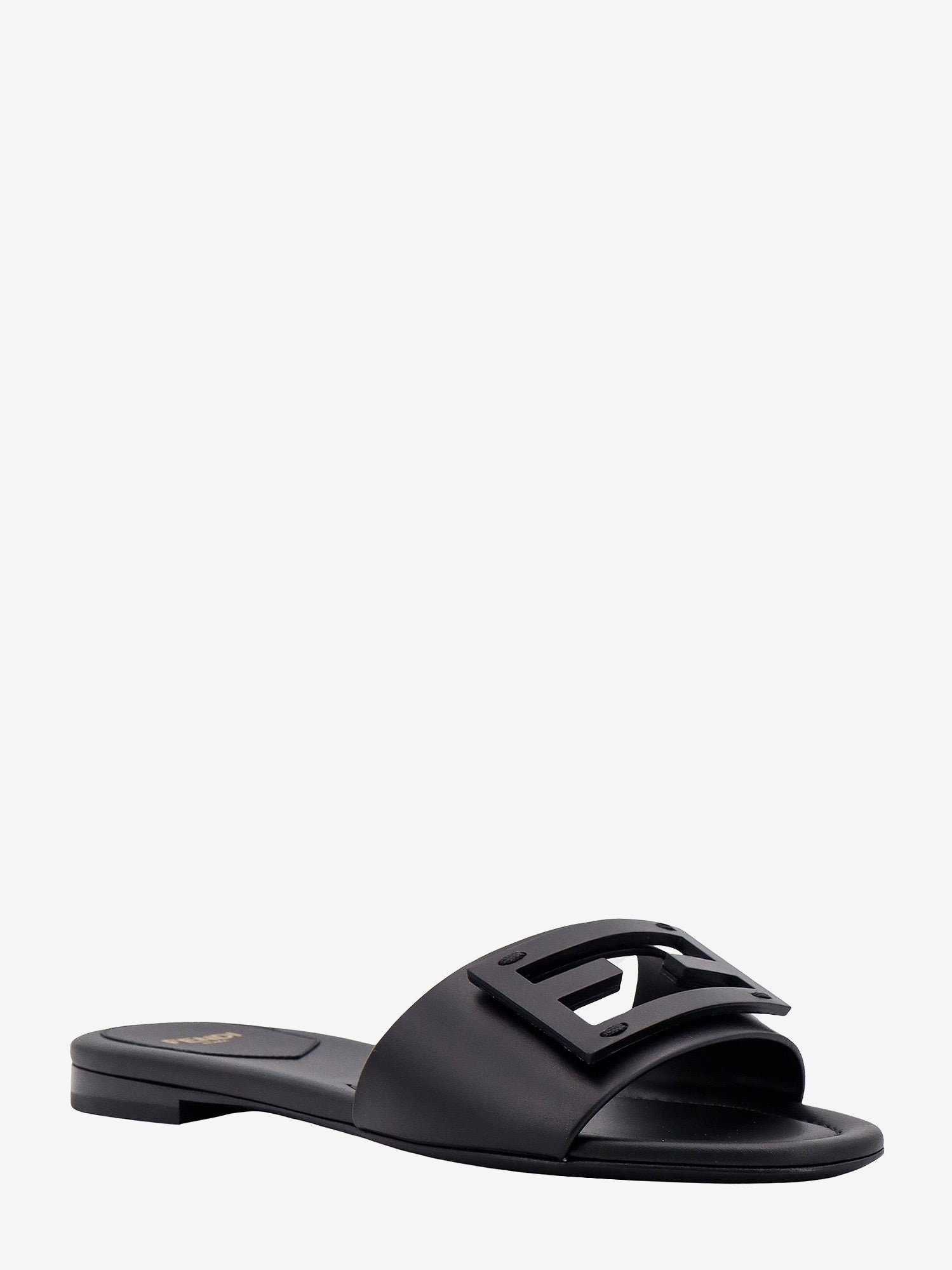 Fendi Women's Leather Baguette Sandals Black