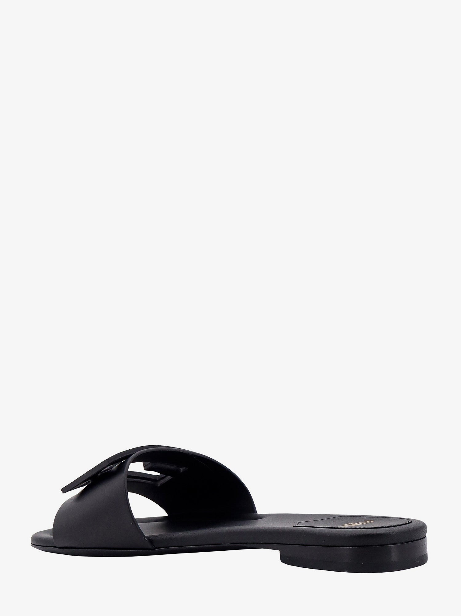 Fendi Women's Leather Baguette Sandals Black
