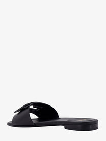 Fendi Women's Leather Baguette Sandals Black